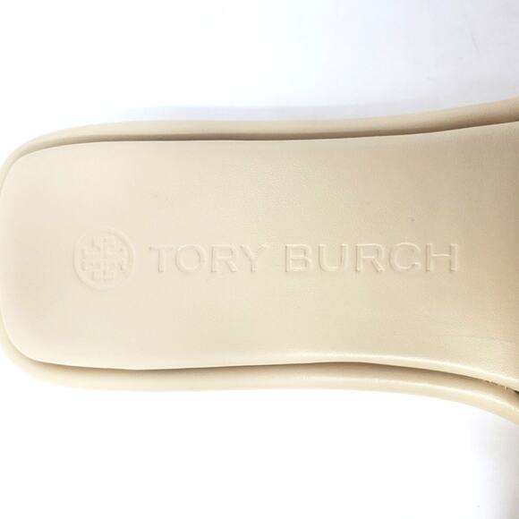 Tory Burch Double T Sport Slide Sandals Dulce De Leche Gold Cream 79985 Size 9 - Picture 8 of 10